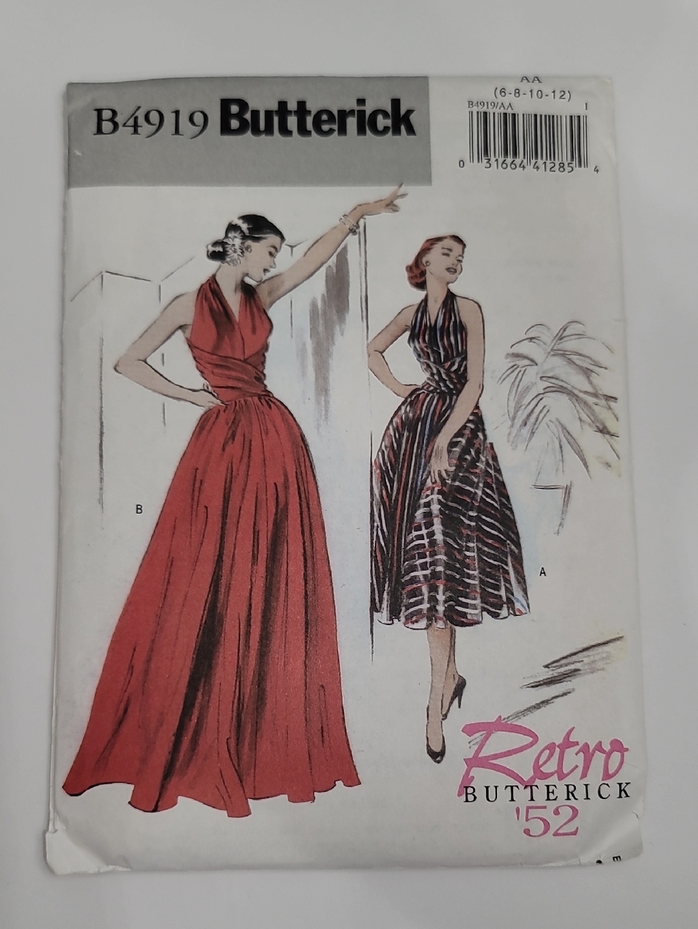 Butterick B4919 Retro '52 Vintage Party Dress Easy Sew